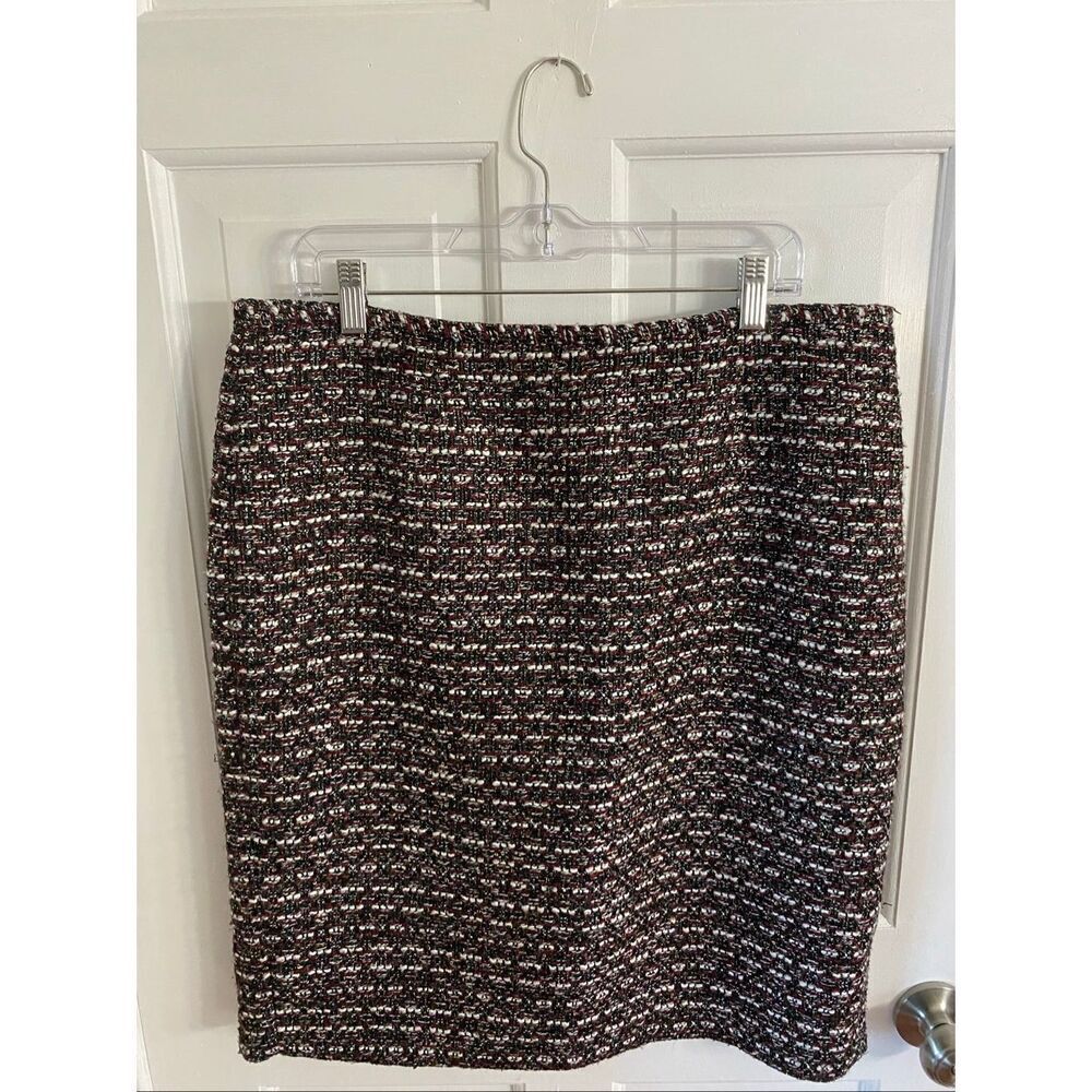 Calvin Klein sequined tweed pencil skirt size 14